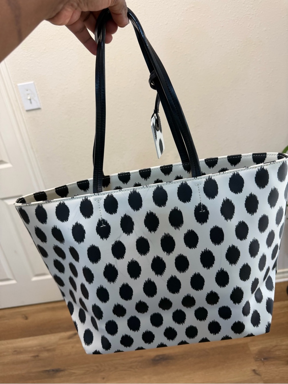 kate spade Black and White Polka Dot Tote - Picture 3 of 12
